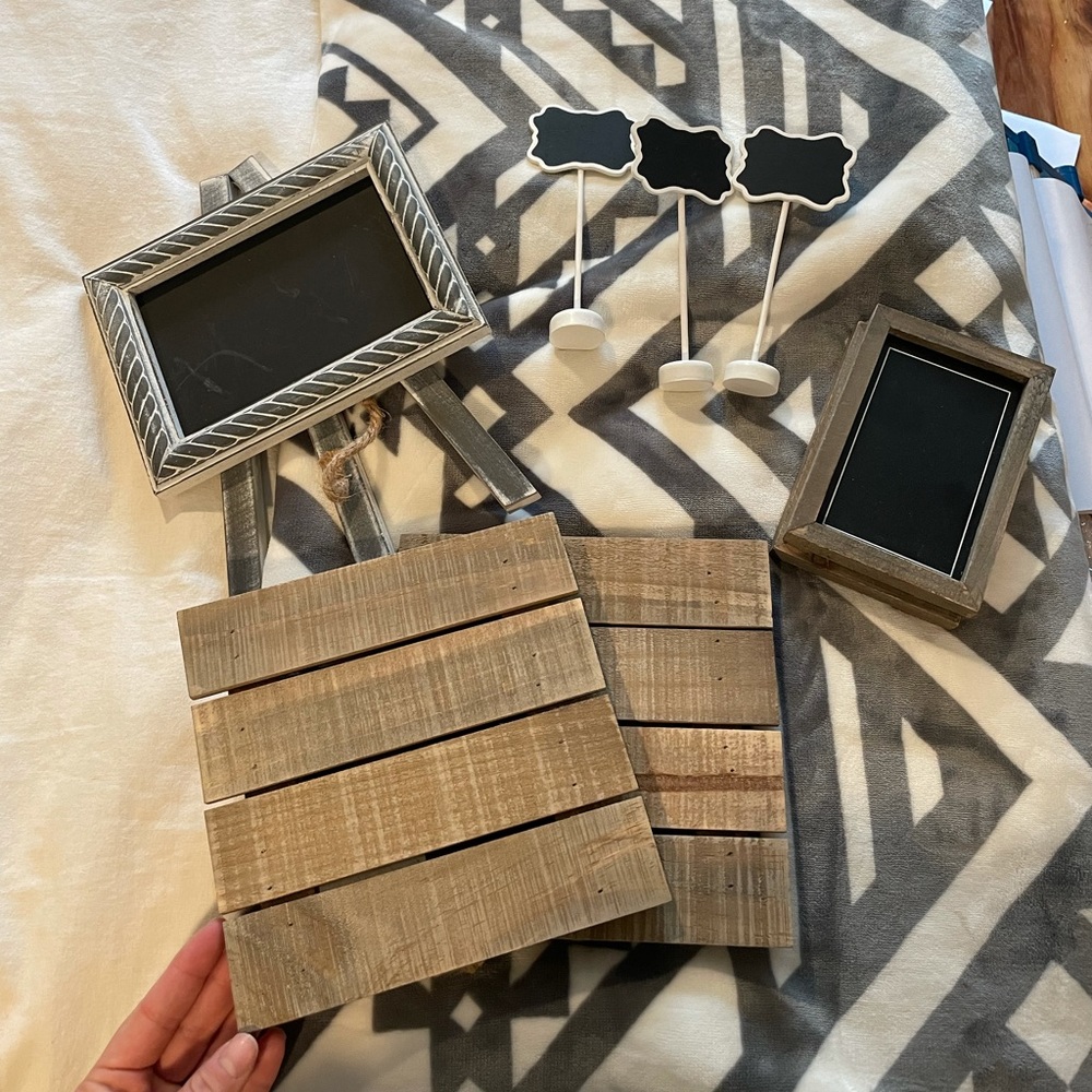 Wood/chalkboard Party Signage- new